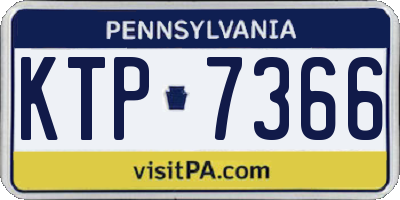 PA license plate KTP7366