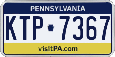 PA license plate KTP7367