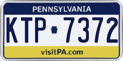 PA license plate KTP7372