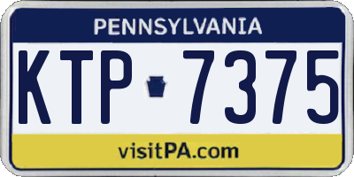 PA license plate KTP7375