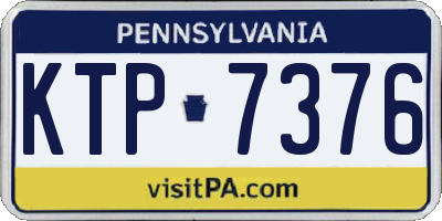 PA license plate KTP7376