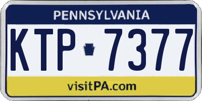 PA license plate KTP7377
