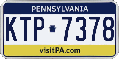 PA license plate KTP7378