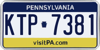 PA license plate KTP7381