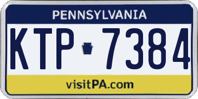 PA license plate KTP7384