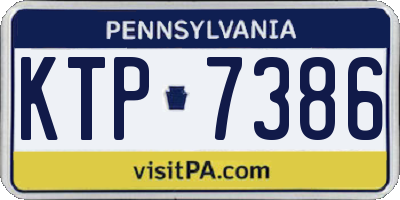 PA license plate KTP7386