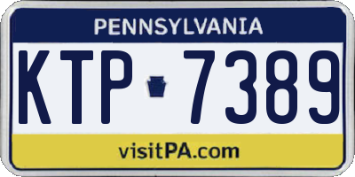 PA license plate KTP7389