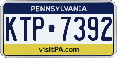 PA license plate KTP7392