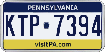 PA license plate KTP7394