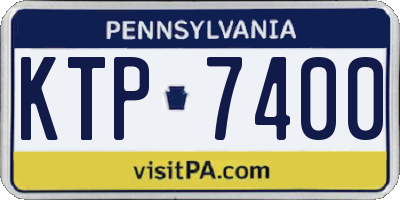 PA license plate KTP7400