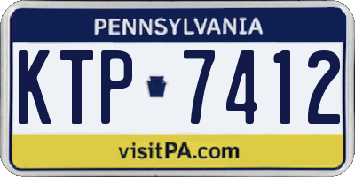 PA license plate KTP7412