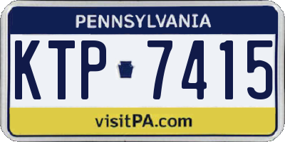 PA license plate KTP7415