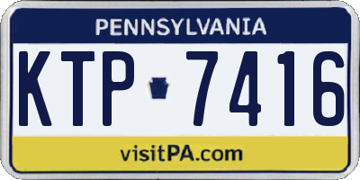 PA license plate KTP7416
