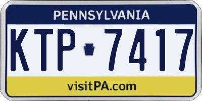 PA license plate KTP7417