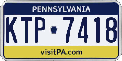 PA license plate KTP7418