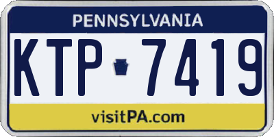 PA license plate KTP7419