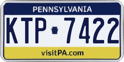 PA license plate KTP7422