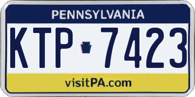 PA license plate KTP7423