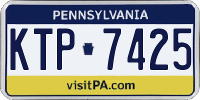 PA license plate KTP7425