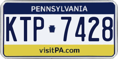 PA license plate KTP7428