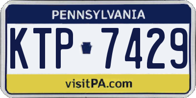 PA license plate KTP7429