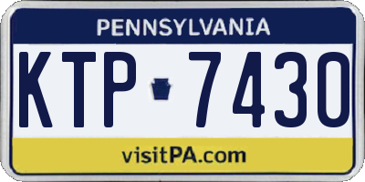 PA license plate KTP7430