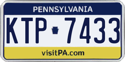 PA license plate KTP7433