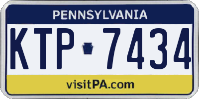 PA license plate KTP7434