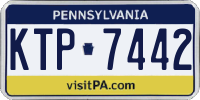 PA license plate KTP7442