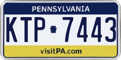 PA license plate KTP7443