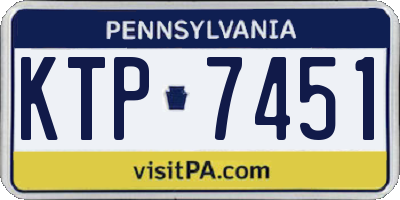 PA license plate KTP7451