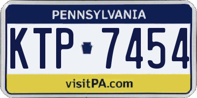 PA license plate KTP7454