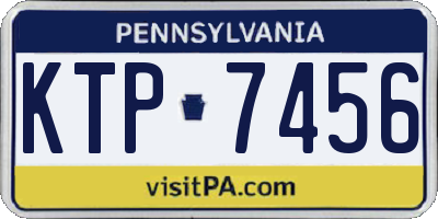 PA license plate KTP7456