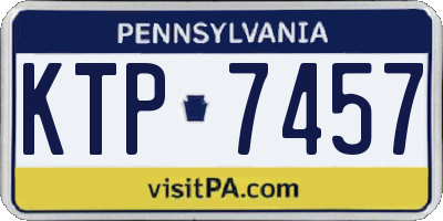 PA license plate KTP7457
