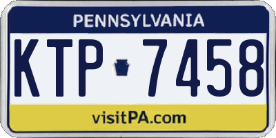 PA license plate KTP7458
