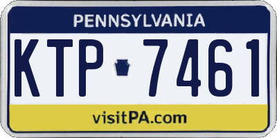 PA license plate KTP7461