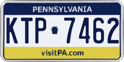 PA license plate KTP7462