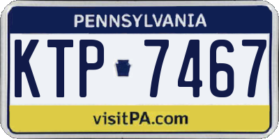 PA license plate KTP7467