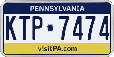 PA license plate KTP7474