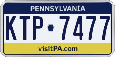 PA license plate KTP7477