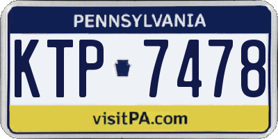 PA license plate KTP7478