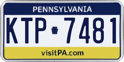PA license plate KTP7481