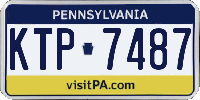 PA license plate KTP7487