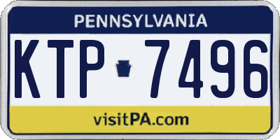PA license plate KTP7496
