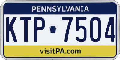 PA license plate KTP7504