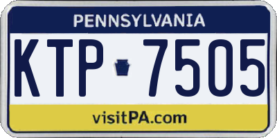 PA license plate KTP7505
