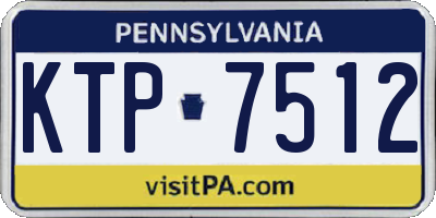 PA license plate KTP7512