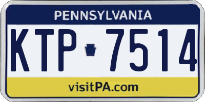 PA license plate KTP7514