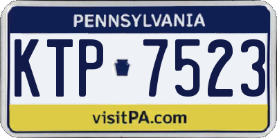 PA license plate KTP7523