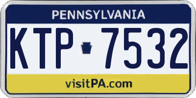 PA license plate KTP7532